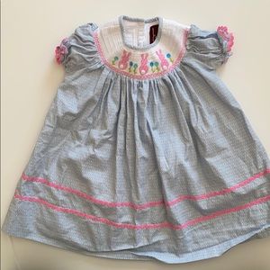 Girls smocked Easter dress size 12-24 mo